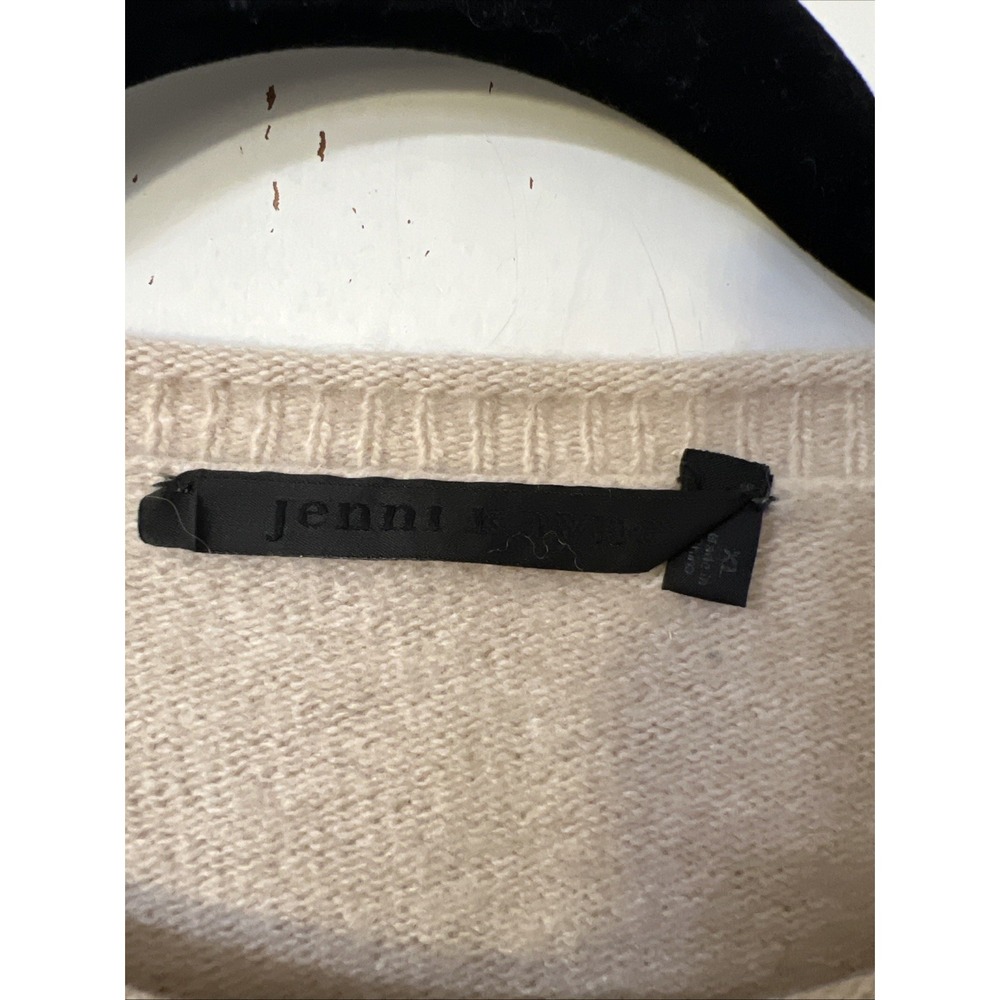 Jenni Kayne XL Everyday Crew Neck Cashmere Wool Blend Pullover‎ Sweater Oatmeal - Picture 2 of 7